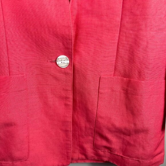 Vintage Chaus salmon blazer Ramie‎ blend size 10 - Picture 3 of 9